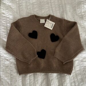 NWT Zara heart sweater